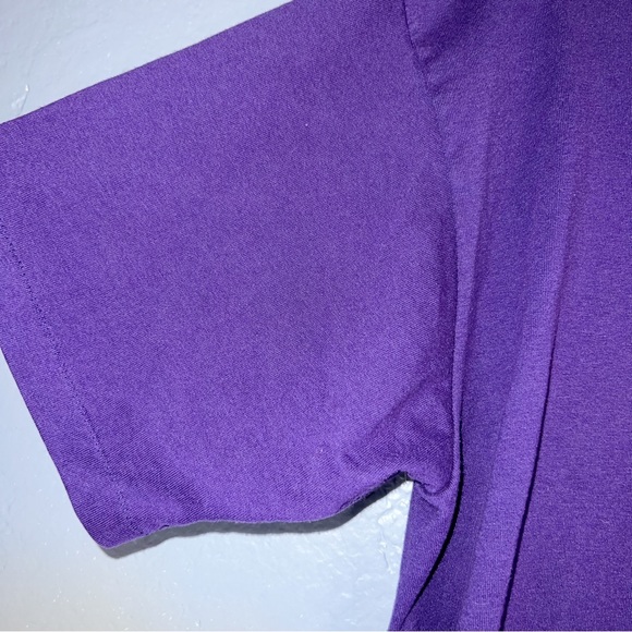 Vintage 90s Dark Purple Jerzees Tee Size Large - Picture 5 of 5